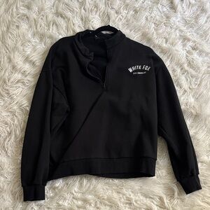 White Fox Black Pullover Sweatshirt